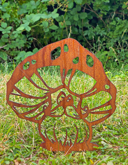 4 Funny Mushrooms - Metal Sculpture